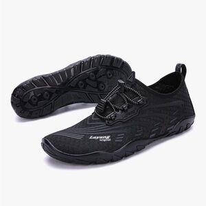 LEYANG Original Water Shoe Black Water Shoes with Adjustable Strap